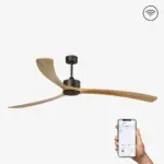 Faro Barcelona KAUAI XL Smart wifi Ανεμιστήρας Οροφής, με Τηλεχειριστήριο, Ξύλινου Χρώματος – 34200WPA