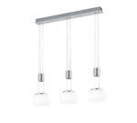 Κρεμαστό Φωτιστικό Trio Lighting MADISON 3x SMD, 8W · 2700lm, 3000K Νίκελ Ματ Αλουμίνιο, Step Dimmable – 342010307