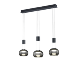 Κρεμαστό Φωτιστικό Trio Lighting MADISON 3x SMD, 8W · 2700lm, 3000K Μαύρο Ματ Αλουμίνιο, Step Dimmable – 342010332
