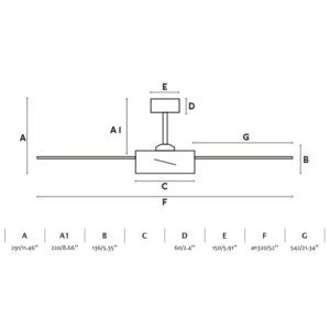 Faro Barcelona BARTH L Ανεμιστήρας Οροφής Λευκού Χρώματος με LED Φως και Τηλεχειριστήριο – 34260