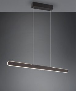 Κρεμαστό Γραμμικό Φωτιστικό Up-Down HELIOS Trio Lighting LED 28W 3300lm CCT Dimmable Αφής Μαύρο Ματ – 343310132