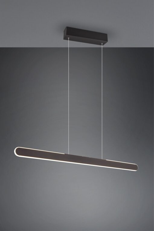Κρεμαστό Γραμμικό Φωτιστικό Up-Down HELIOS Trio Lighting LED 28W 3300lm CCT Dimmable Αφής Μαύρο Ματ – 343310132