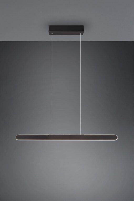 Κρεμαστό Γραμμικό Φωτιστικό Up-Down HELIOS Trio Lighting LED 28W 3300lm CCT Dimmable Αφής Μαύρο Ματ – 343310132