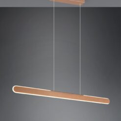 Κρεμαστό Γραμμικό Φωτιστικό Up-Down HELIOS Trio Lighting LED 28W 3300lm CCT Dimmable Αφής Καφέ – 343310165