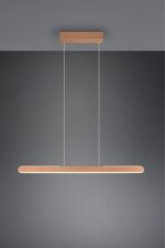 Κρεμαστό Γραμμικό Φωτιστικό Up-Down HELIOS Trio Lighting LED 28W 3300lm CCT Dimmable Αφής Καφέ – 343310165