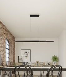 Κρεμαστό Φωτιστικό Trio Lighting LED 48W 2700K Μαύρου Χρώματος Dimmable με Τηλεχειριστήριο – 343310332
