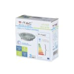 Συσκευασία φωτιστικού σποτ V-TAC LED GU10, 35W, IP20, συμβατό με ενεργειακές κλάσεις A++ έως E.