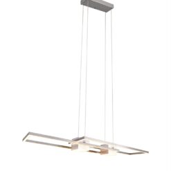 LED Κρεμαστό Φωτιστικό ALBANY Νίκελ Ματ 37W 4300lm CCT Dimmable με Τηλεχειριστήριο Trio Lighting – 347710407