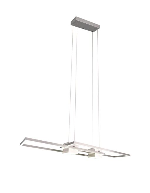 LED Κρεμαστό Φωτιστικό ALBANY Νίκελ Ματ 37W 4300lm CCT Dimmable με Τηλεχειριστήριο Trio Lighting – 347710407