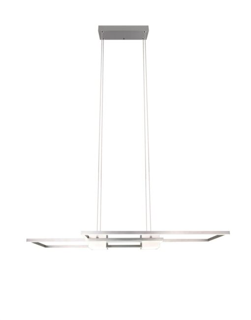 LED Κρεμαστό Φωτιστικό ALBANY Νίκελ Ματ 37W 4300lm CCT Dimmable με Τηλεχειριστήριο Trio Lighting – 347710407
