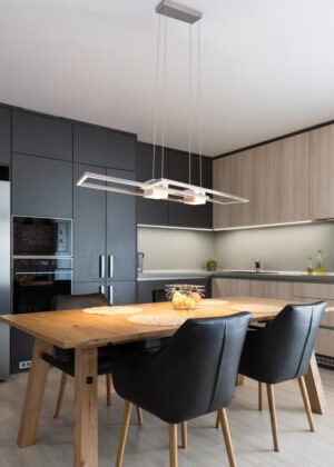 LED Κρεμαστό Φωτιστικό ALBANY Νίκελ Ματ 37W 4300lm CCT Dimmable με Τηλεχειριστήριο Trio Lighting – 347710407