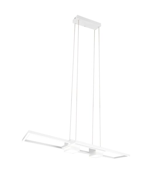 LED Κρεμαστό Φωτιστικό ALBANY Λευκό Ματ 37W 4300lm CCT Dimmable με Τηλεχειριστήριο Trio Lighting – 347710431