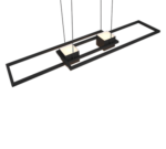 LED Κρεμαστό Φωτιστικό ALBANY Μαύρο Ματ 37W 4300lm CCT Dimmable με Τηλεχειριστήριο Trio Lighting – 347710432
