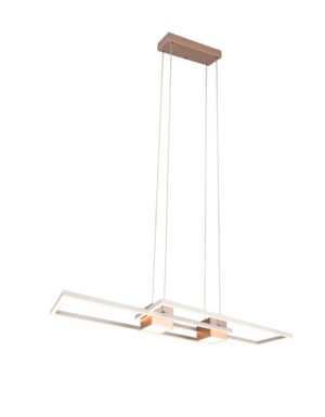 LED Κρεμαστό Φωτιστικό ALBANY Καφέ 37W 4300lm CCT Dimmable με Τηλεχειριστήριο Trio Lighting – 347710465