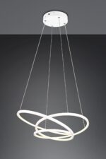 LED Κρεμαστό Φωτιστικό Λευκό Ματ Φ64 Darvin 34W 4500lm CCT Step Dimmable Trio Lighting – 349110131