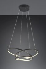 LED Κρεμαστό Φωτιστικό Μαύρο Ματ Φ64 Darvin 34W 4500lm CCT Step Dimmable Trio Lighting – 349110132