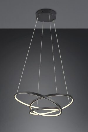 LED Κρεμαστό Φωτιστικό Μαύρο Ματ Φ64 Darvin 34W 4500lm CCT Step Dimmable Trio Lighting – 349110132