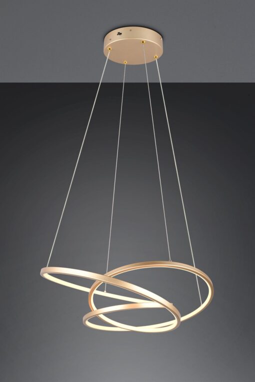 LED Κρεμαστό Φωτιστικό Χρυσό Φ64 Darvin 34W 4500lm CCT Step Dimmable Trio Lighting – 349110179