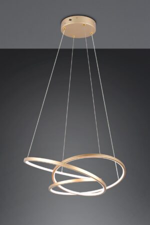 LED Κρεμαστό Φωτιστικό Χρυσό Φ64 Darvin 34W 4500lm CCT Step Dimmable Trio Lighting – 349110179