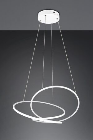 LED Κρεμαστό Φωτιστικό Λευκό Ματ Φ84 Darvin 52W 6700lm CCT Step Dimmable Trio Lighting – 349119131