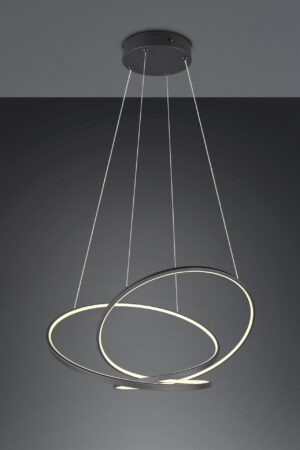 LED Κρεμαστό Φωτιστικό Μαύρο Ματ Φ84 Darvin 52W 6700lm CCT Step Dimmable Trio Lighting – 349119132