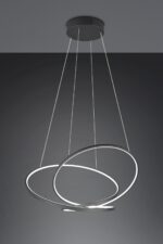 LED Κρεμαστό Φωτιστικό Μαύρο Ματ Φ84 Darvin 52W 6700lm CCT Step Dimmable Trio Lighting – 349119132