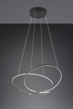 LED Κρεμαστό Φωτιστικό Μαύρο Ματ Φ84 Darvin 52W 6700lm CCT Step Dimmable Trio Lighting – 349119132