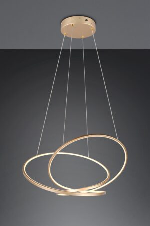 LED Κρεμαστό Φωτιστικό Χρυσό Φ84 Darvin 52W 6700lm CCT Step Dimmable Trio Lighting – 349119179