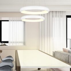 LED Κρεμαστό Φωτιστικό Λευκό Ματ Φ41 Cardona 29W 3300lm CCT Step Dimmable Trio Lighting – 349614531