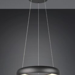 LED Κρεμαστό Φωτιστικό Μαύρο Ματ Φ46 Cardona 29W 3300lm CCT Step Dimmable Trio Lighting – 349614532