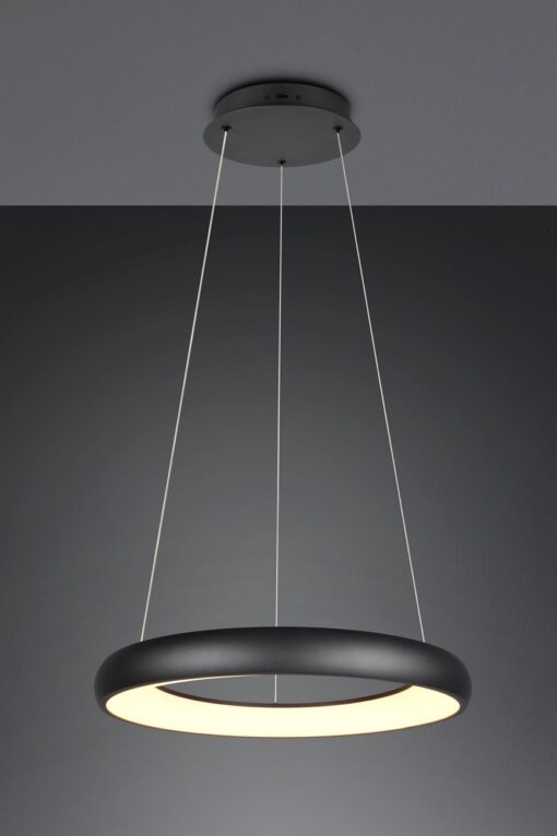 LED Κρεμαστό Φωτιστικό Μαύρο Ματ Φ62 Cardona 38W 4400lm CCT Step Dimmable Trio Lighting – 349616032