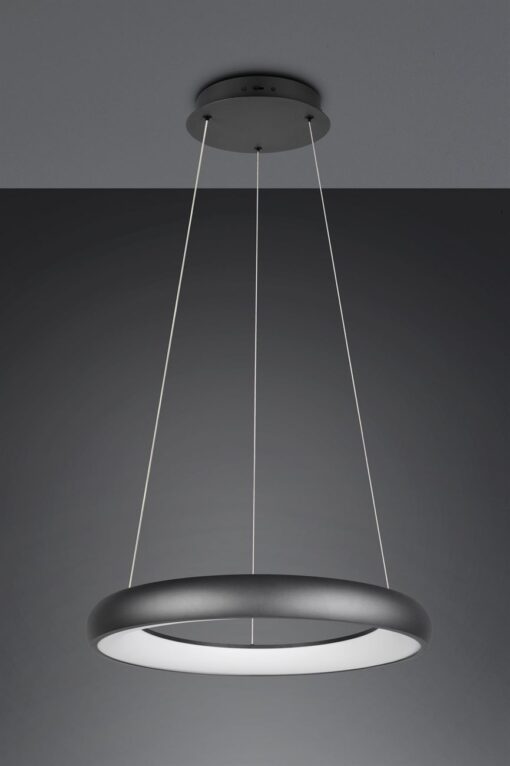 LED Κρεμαστό Φωτιστικό Μαύρο Ματ Φ62 Cardona 38W 4400lm CCT Step Dimmable Trio Lighting – 349616032