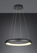 LED Κρεμαστό Φωτιστικό Μαύρο Ματ Φ75 Cardona 59W 6900lm CCT Step Dimmable Trio Lighting – 349617532