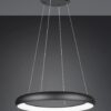 LED Κρεμαστό Φωτιστικό Μαύρο Ματ Φ75 Cardona 59W 6900lm CCT Step Dimmable Trio Lighting – 349617532