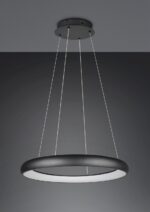 LED Κρεμαστό Φωτιστικό Μαύρο Ματ Φ75 Cardona 59W 6900lm CCT Step Dimmable Trio Lighting – 349617532