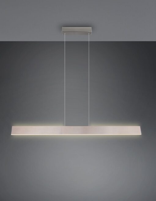 LED Κρεμαστό Γραμμικό Φωτιστικό Galway Νίκελ Ματ Up-Down CCT 35W 4200lm Dimmable Trio Lighting – 349710107
