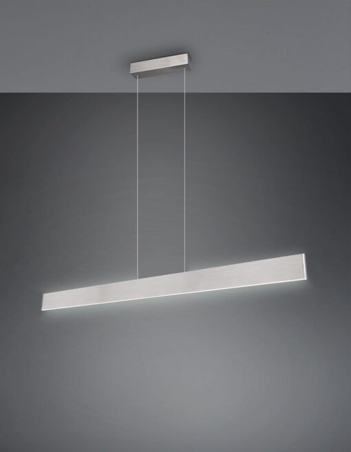 LED Κρεμαστό Γραμμικό Φωτιστικό Galway Νίκελ Ματ Up-Down CCT 35W 4200lm Dimmable Trio Lighting – 349710107
