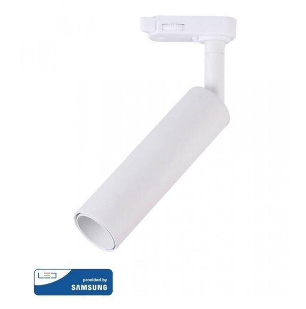 LED Φωτιστικό Ράγας Λευκό 7W V-TAC PRO Samsung Chip COB CRI >90 24° 420lm Θερμό Λευκό 3000K – 350
