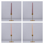GloboStar® AUTUMN-CALM 35207 ΣΕΤ 4 Αρωματικά Κεριά Κηροπηγίου Παραφίνης με Άρωμα Άγριο Τριαντάφυλλο Πολύχρωμα Μ2 x Π2 x Υ25cm