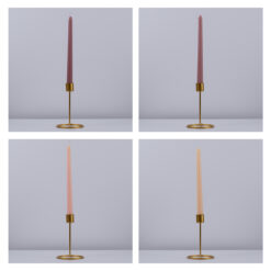 GloboStar® AUTUMN-CALM 35207 ΣΕΤ 4 Αρωματικά Κεριά Κηροπηγίου Παραφίνης με Άρωμα Άγριο Τριαντάφυλλο Πολύχρωμα Μ2 x Π2 x Υ25cm