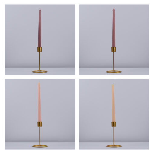 GloboStar® AUTUMN-CALM 35207 ΣΕΤ 4 Αρωματικά Κεριά Κηροπηγίου Παραφίνης με Άρωμα Άγριο Τριαντάφυλλο Πολύχρωμα Μ2 x Π2 x Υ25cm