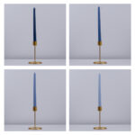 GloboStar® WINTER-SOLITUDE 35208 ΣΕΤ 4 Αρωματικά Κεριά Κηροπηγίου Παραφίνης με Άρωμα Χειμερινός Ωκεανός Πολύχρωμα Μ2 x Π2 x Υ25cm