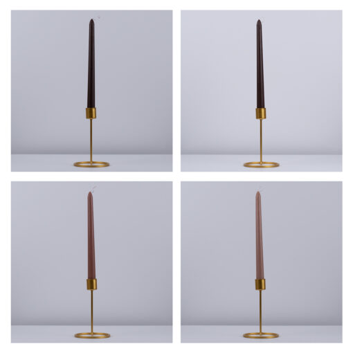 GloboStar® MOCHA-CREAM 35211 ΣΕΤ 4 Αρωματικά Κεριά Κηροπηγίου Παραφίνης με Άρωμα Σοκολάτα – Καφές Πολύχρωμα Μ2 x Π2 x Υ25cm