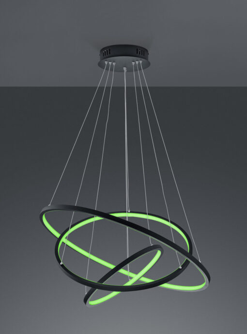Κρεμαστό Φωτιστικό Trio Lighting LED 80W  Ανθρακί Μεταλλικό 7000lm RGBW 3000 – 6000K  352710342