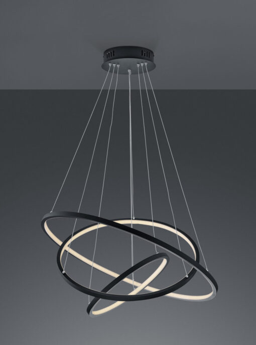 Κρεμαστό Φωτιστικό Trio Lighting LED 80W Ανθρακί Μεταλλικό 7000lm RGBW 3000 – 6000K 352710342