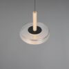 Κρεμαστό Μονόφωτο Ξύλο+Φιμέ Γυαλί CELESTE LED 10W 1100lm Step Dimmable 3000Κ Trio Lighting – 354910132