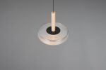 Κρεμαστό Μονόφωτο Ξύλο+Φιμέ Γυαλί CELESTE LED 10W 1100lm Step Dimmable 3000Κ Trio Lighting – 354910132