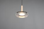 Κρεμαστό Μονόφωτο Ξύλο+Φιμέ Γυαλί CELESTE LED 10W 1100lm Step Dimmable 3000Κ Trio Lighting – 354910132