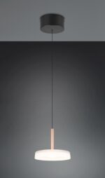 Κρεμαστό Μονόφωτο Καφέ+Λευκό Γυαλί CELESTE LED 10W 1100lm Step Dimmable 3000Κ Trio Lighting – 354910165