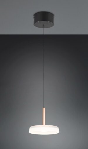 Κρεμαστό Μονόφωτο Καφέ+Λευκό Γυαλί CELESTE LED 10W 1100lm Step Dimmable 3000Κ Trio Lighting – 354910165